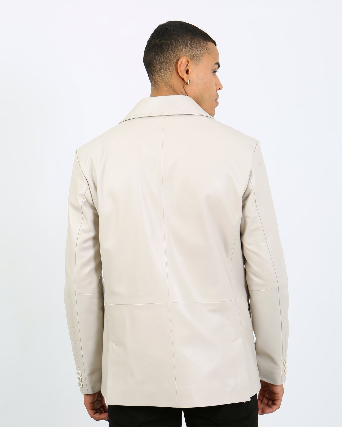 Solasta Lambskin Leather Blazer