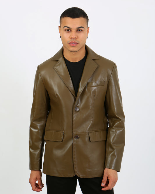 Solasta Lambskin Leather Blazer