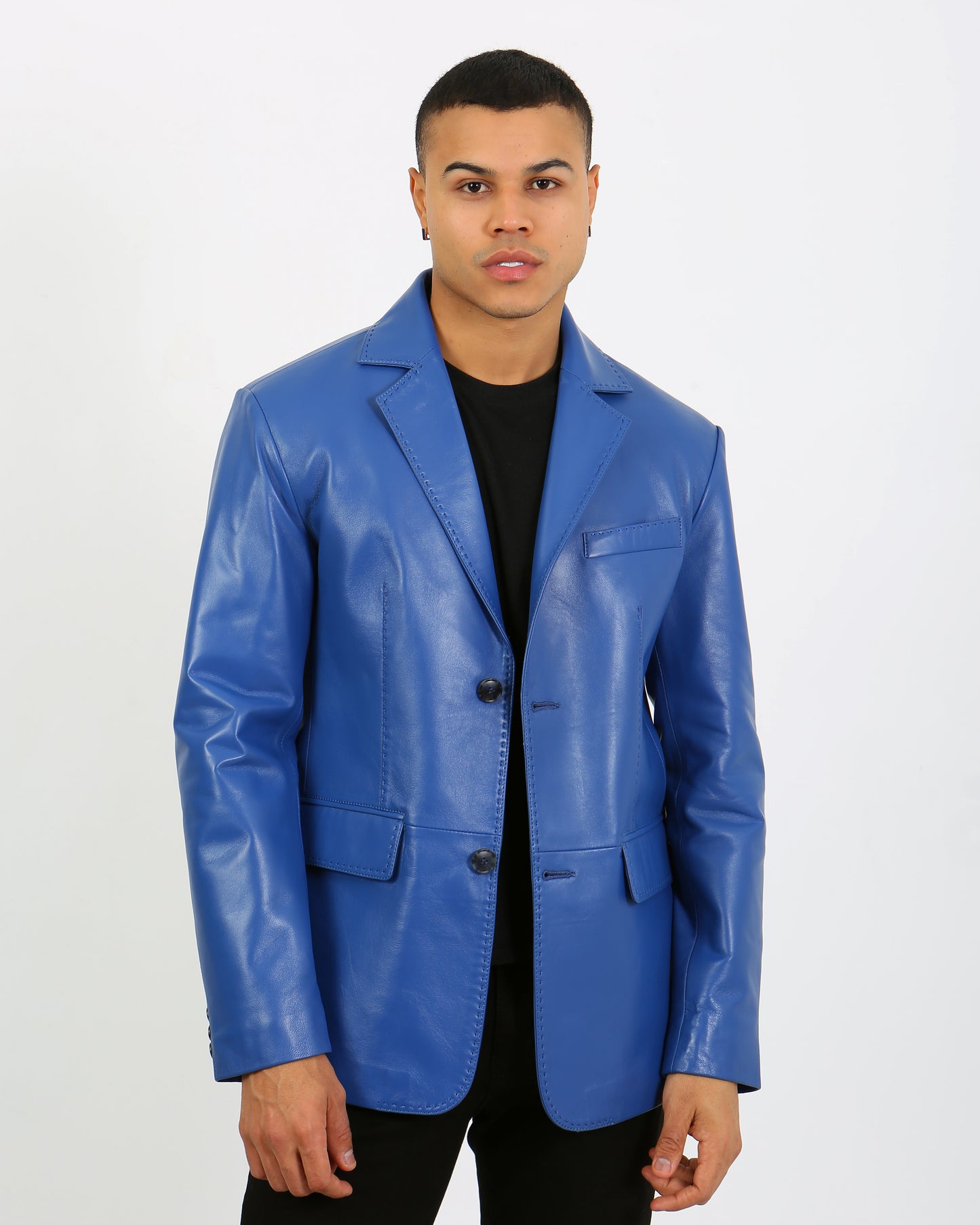 Solasta Lambskin Leather Blazer