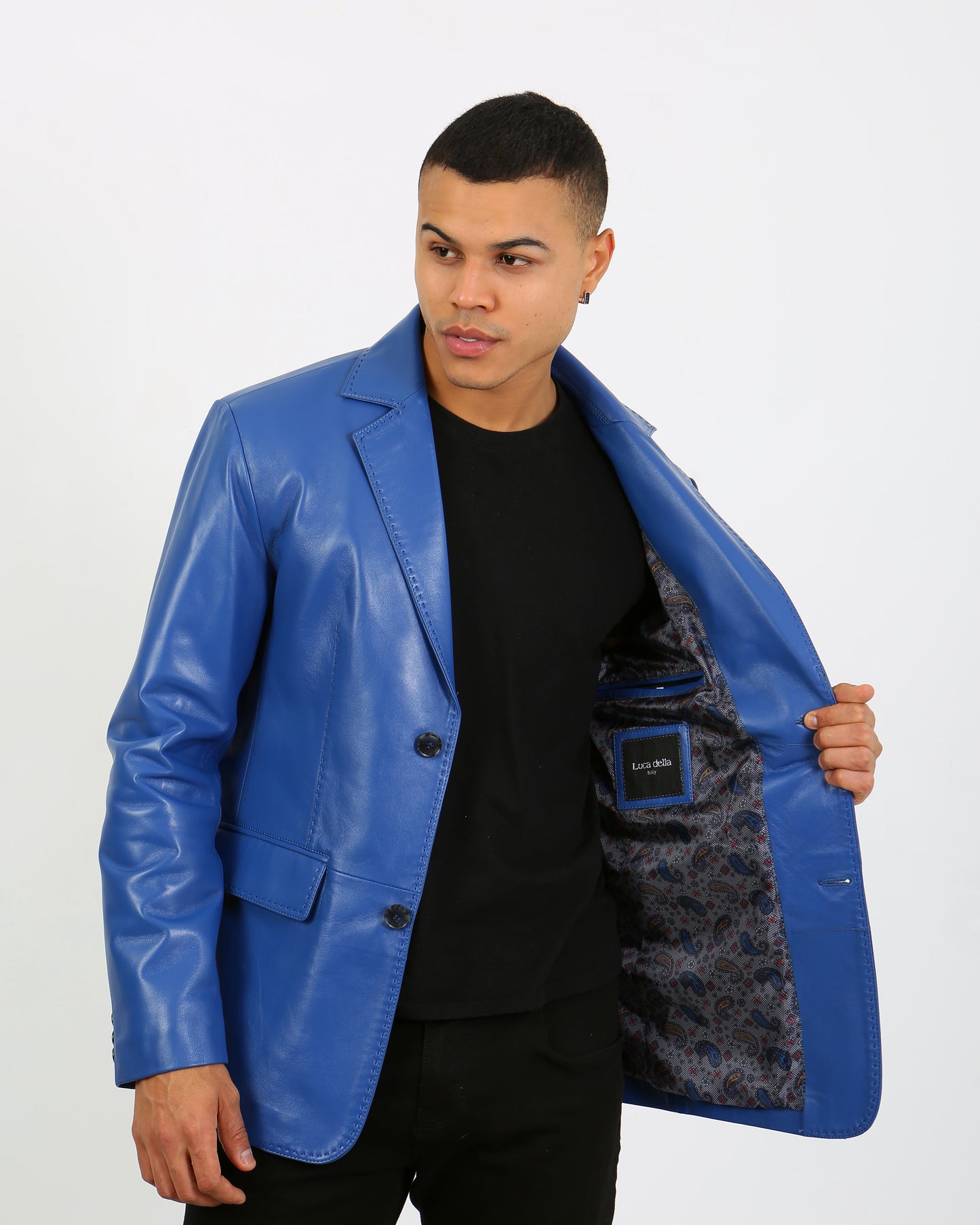 Solasta Lambskin Leather Blazer