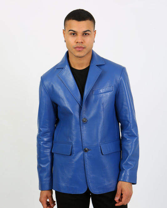 Solasta Lambskin Leather Blazer