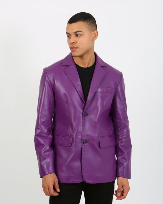 Solasta Lambskin Leather Blazer