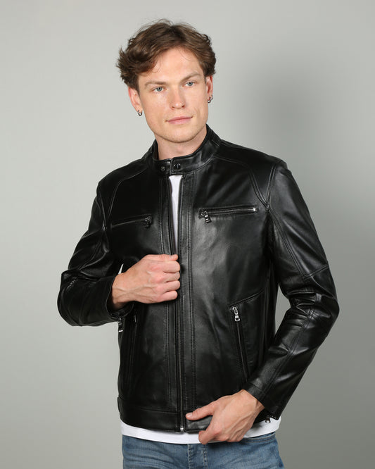 Alonzo Lambskin Leather Jacket