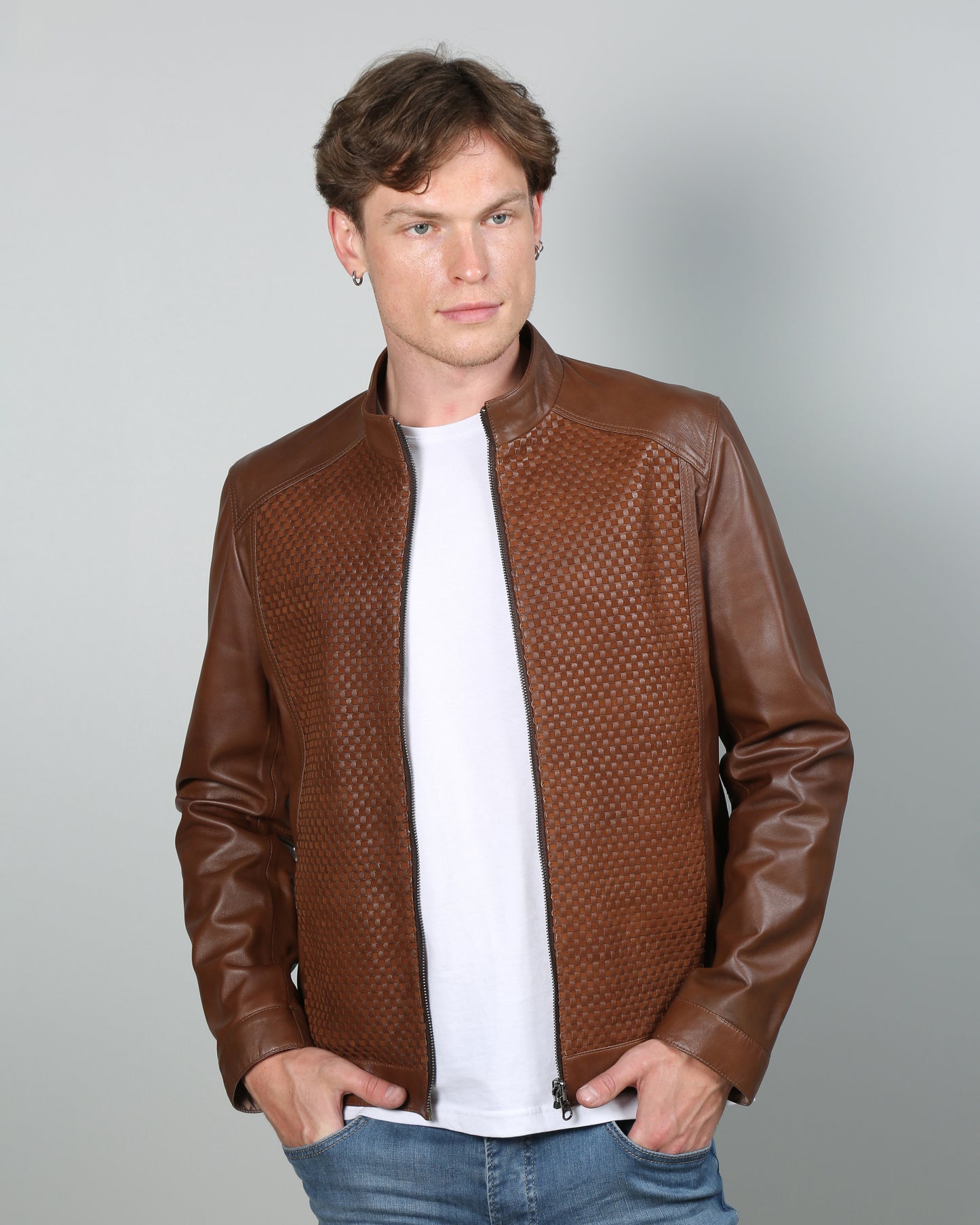 Tero Men Reversible Leather Jacket