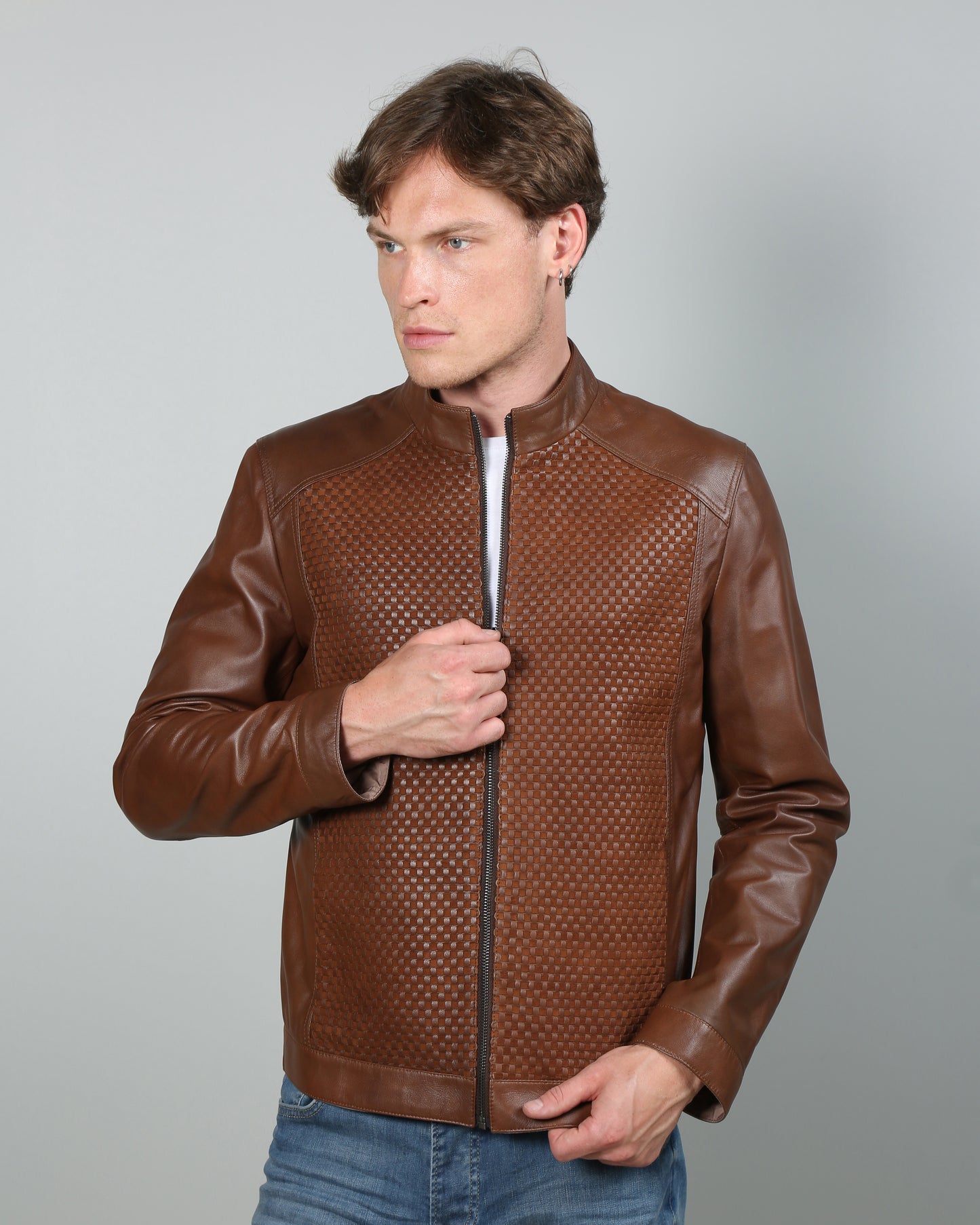 Tero Men Reversible Leather Jacket