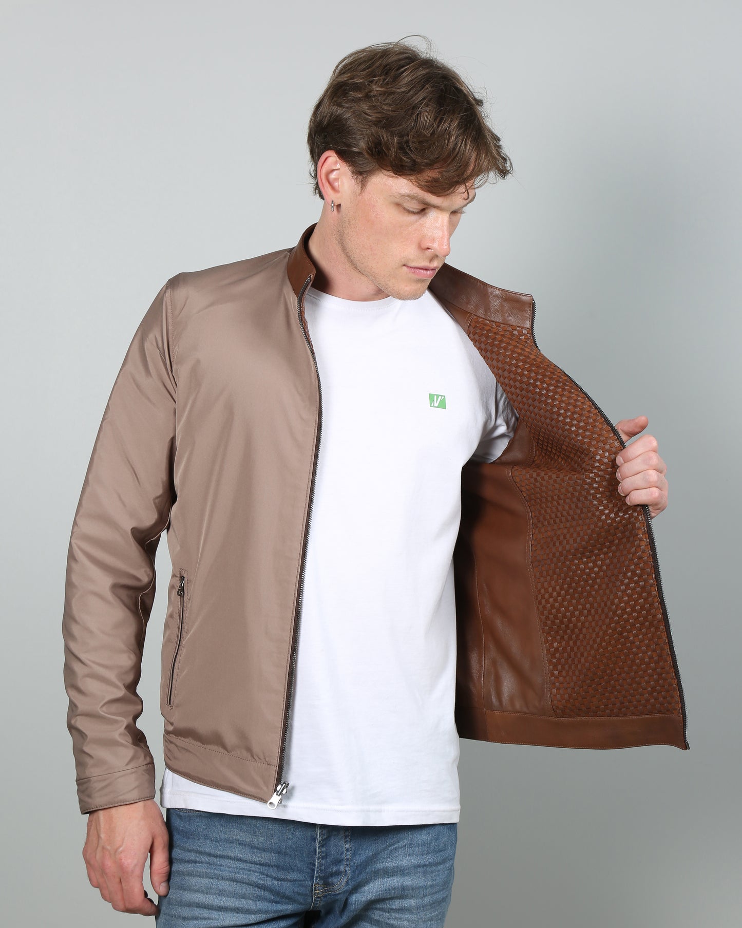 Tero Men Reversible Leather Jacket