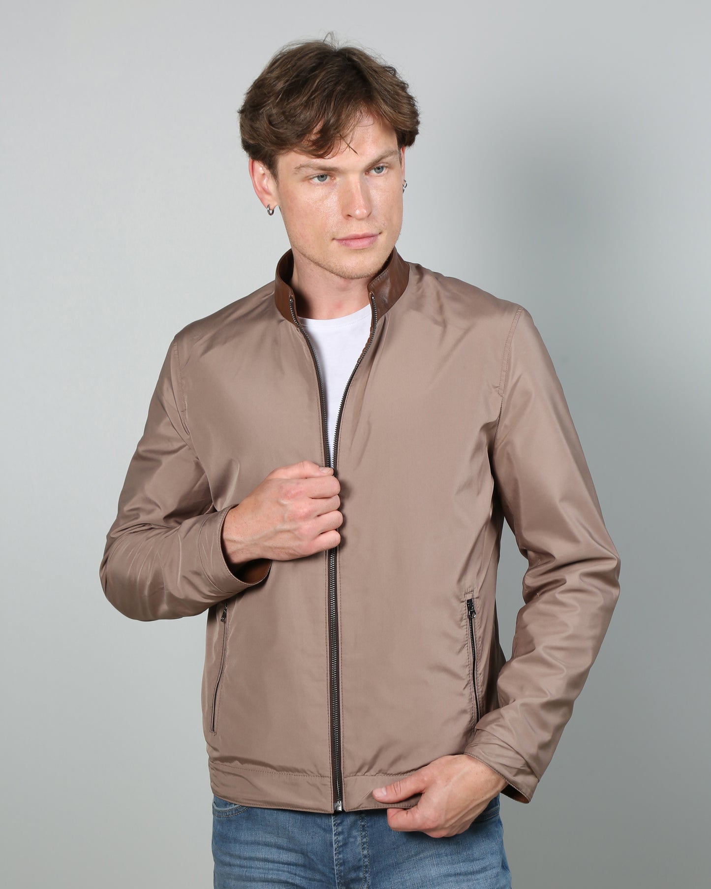 Tero Men Reversible Leather Jacket