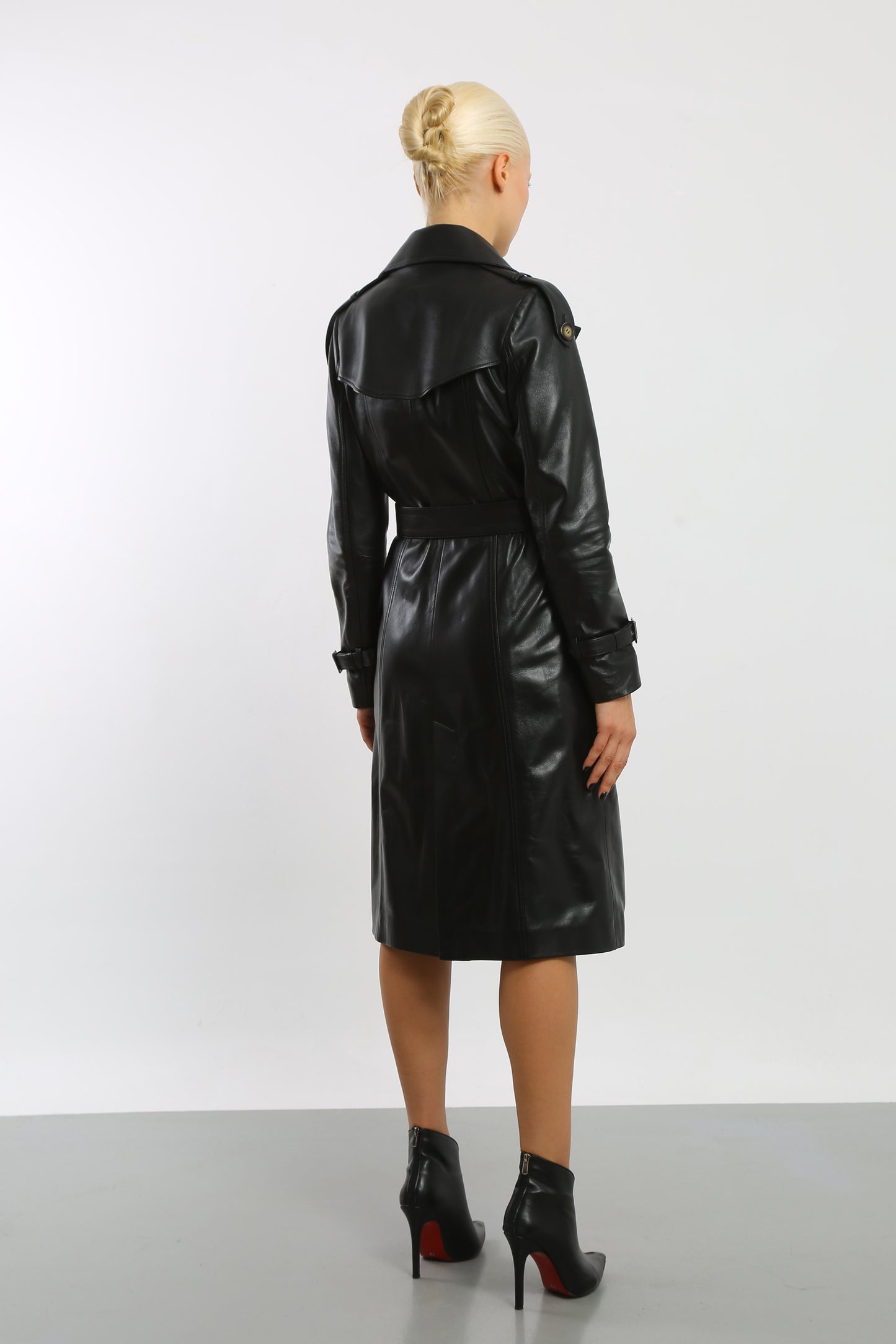 Prestige Vogue Leather Trench Coat