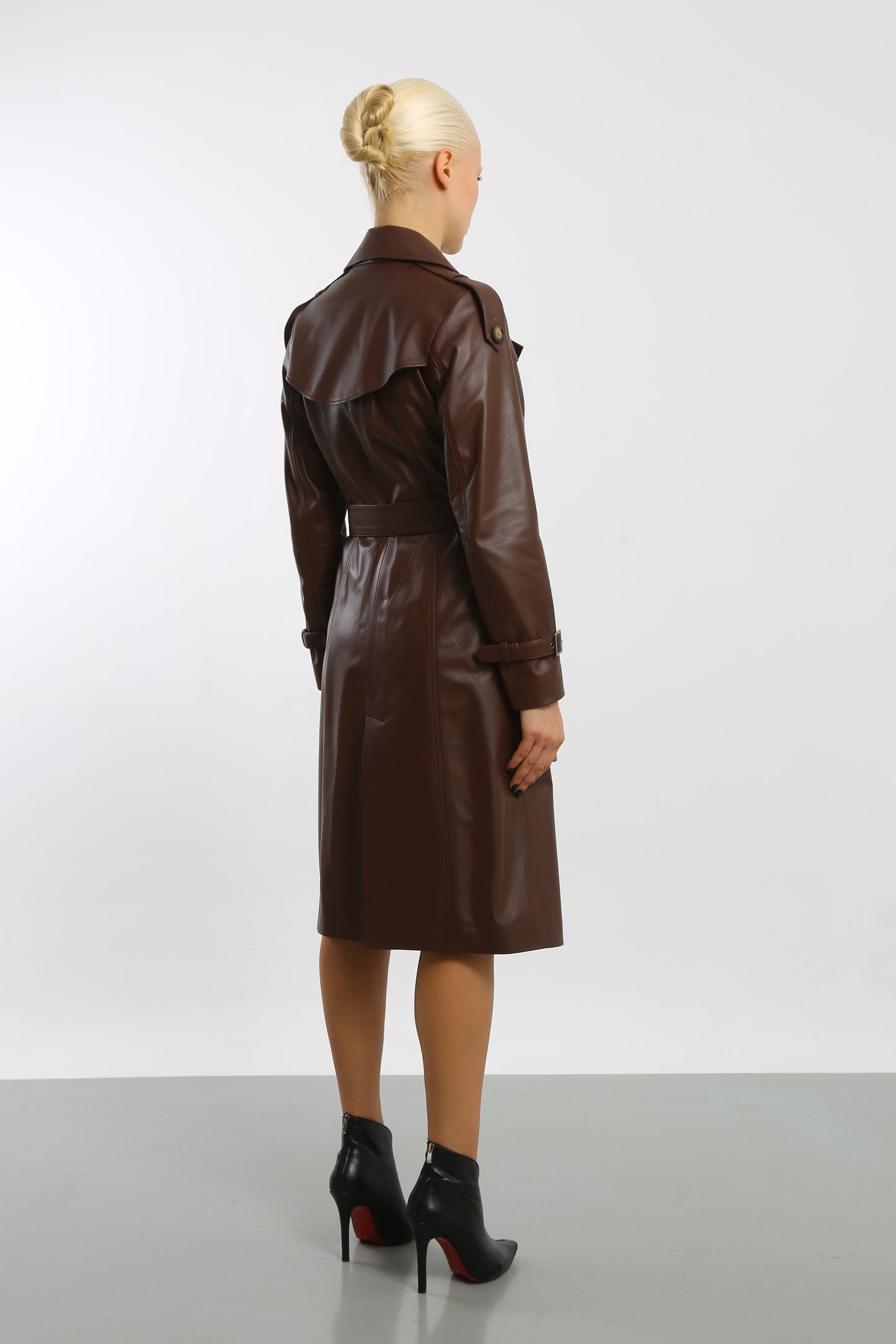 Prestige Vogue Leather Trench Coat