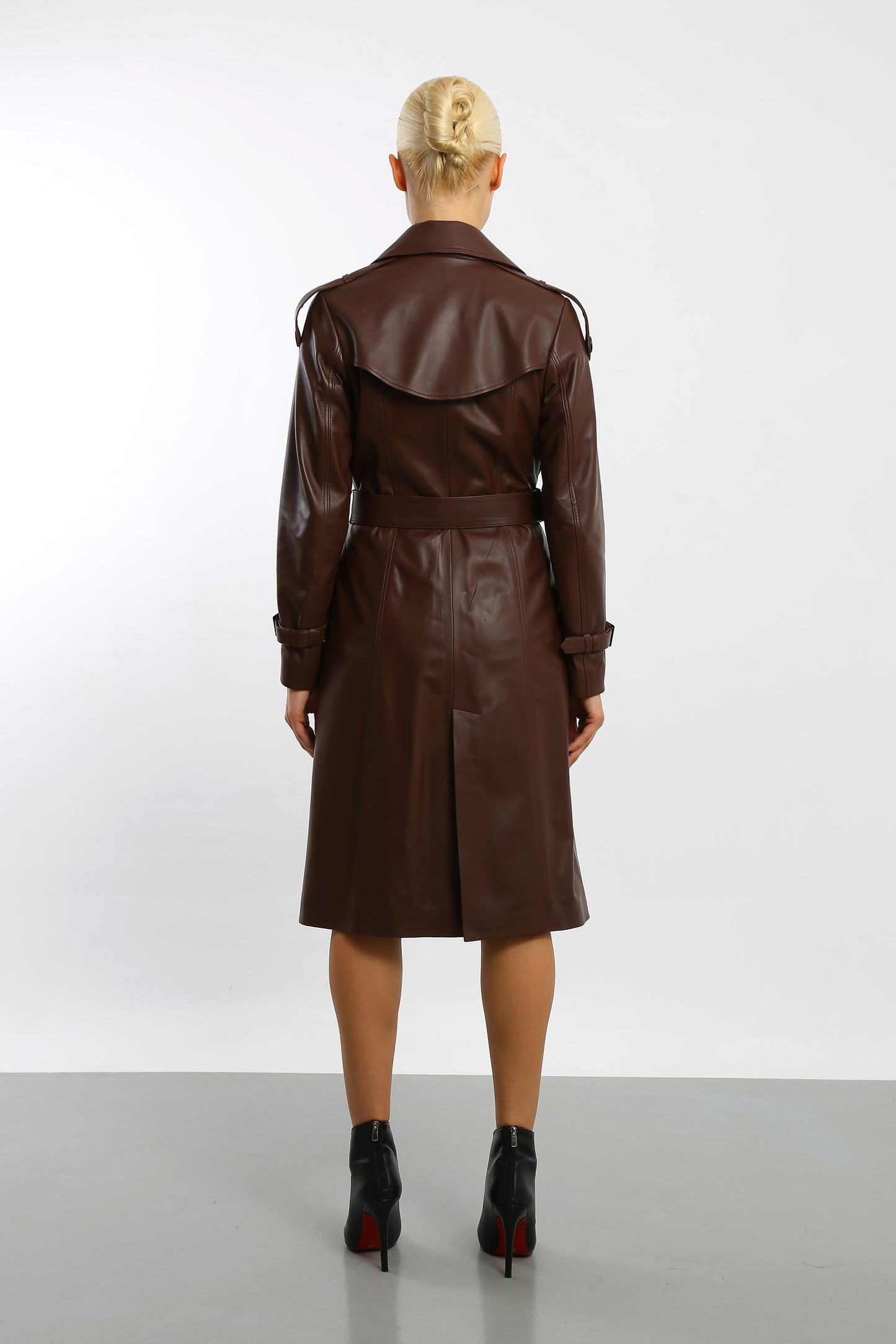 Prestige Vogue Leather Trench Coat