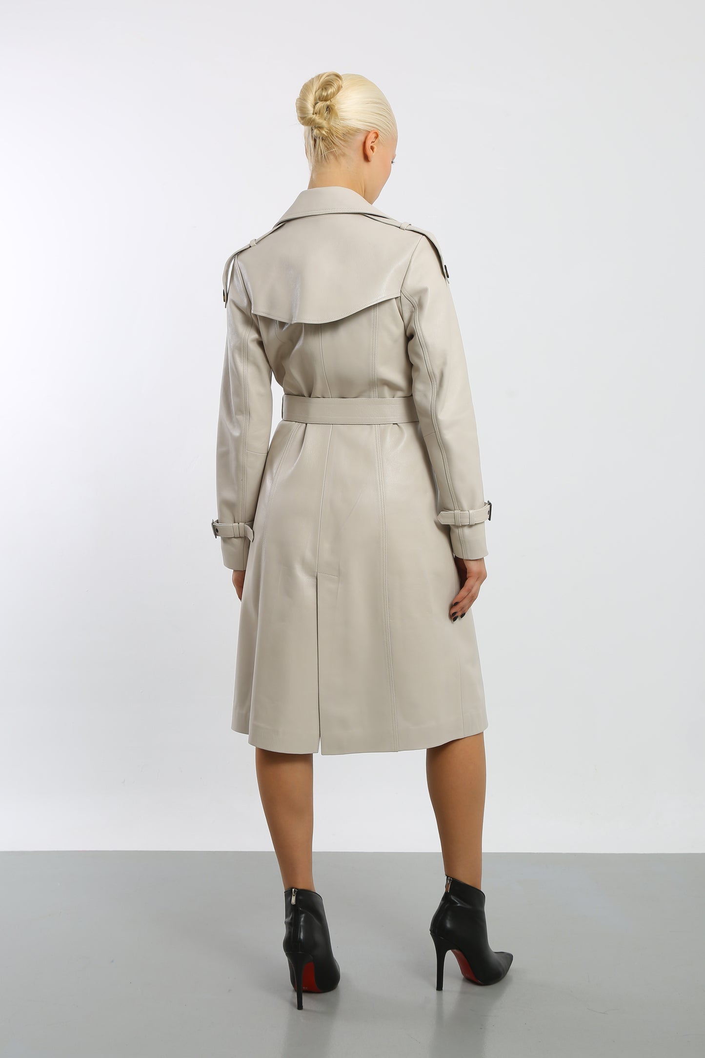 Prestige Vogue Leather Trench Coat