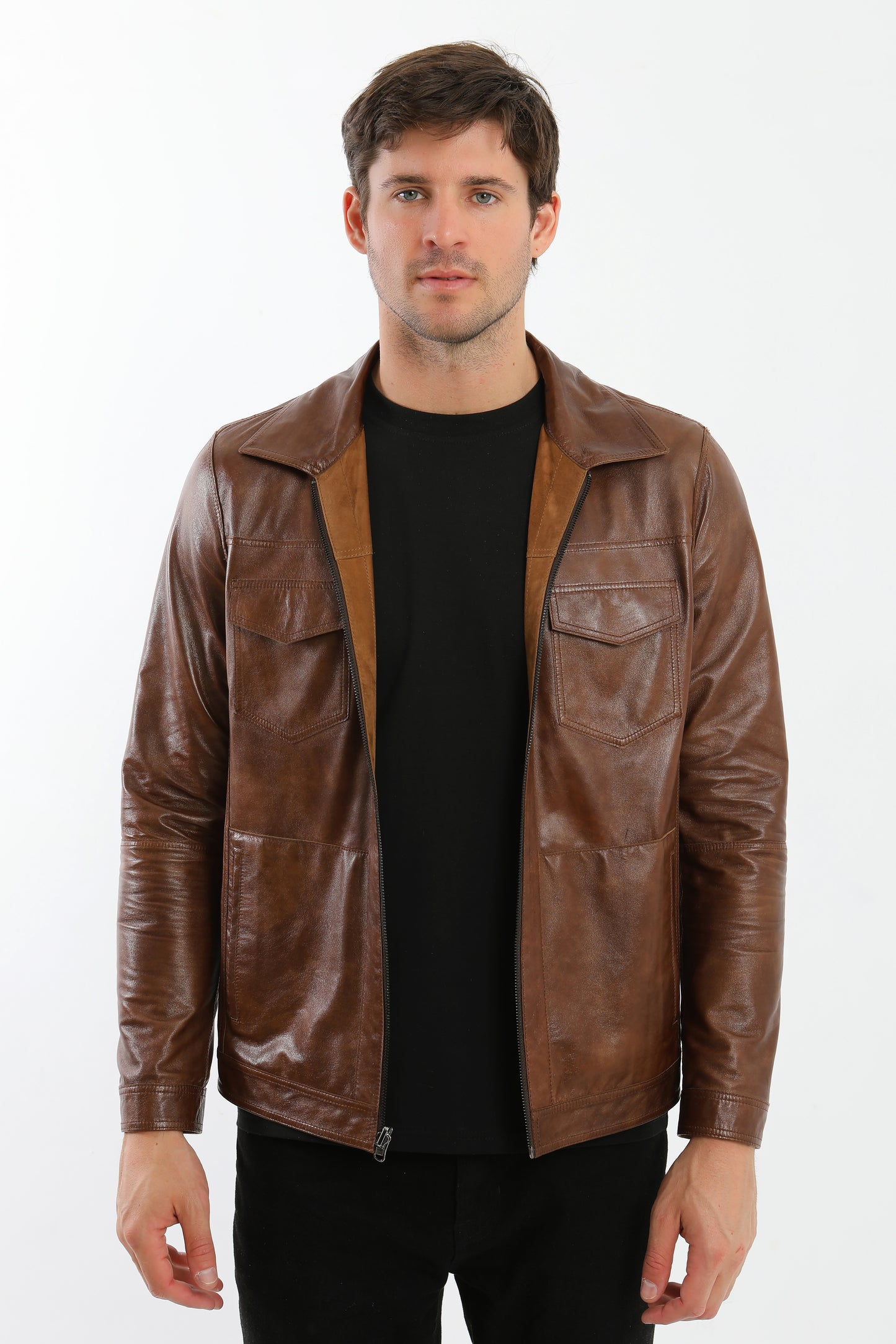 Reversible Suede Leather Jacket