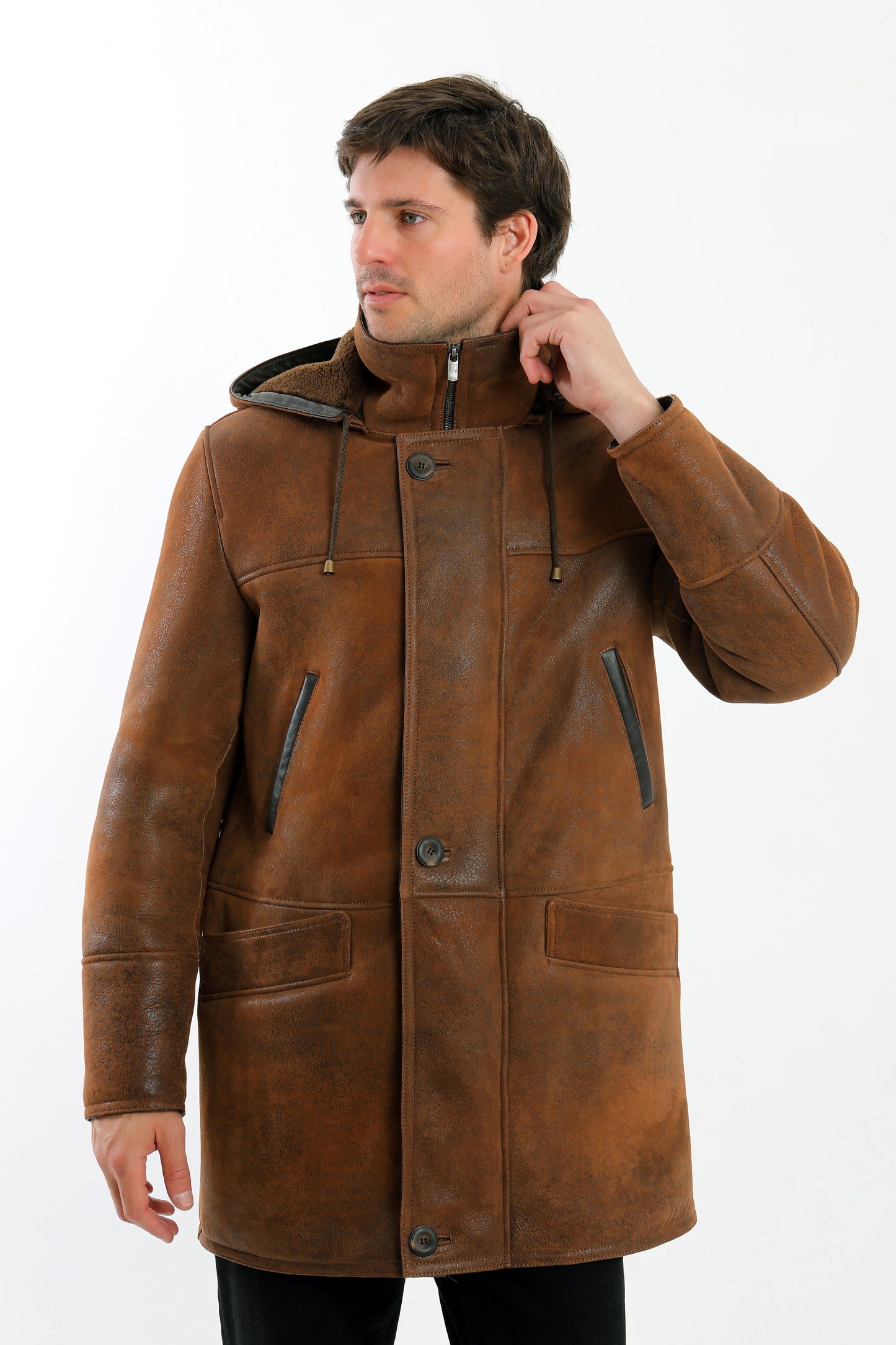 Brown Sheepskin Shearling Coat