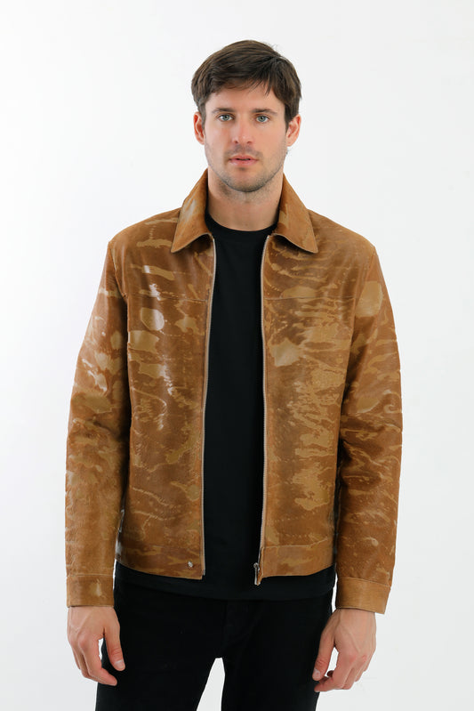 Camel Calf Hair Jacket