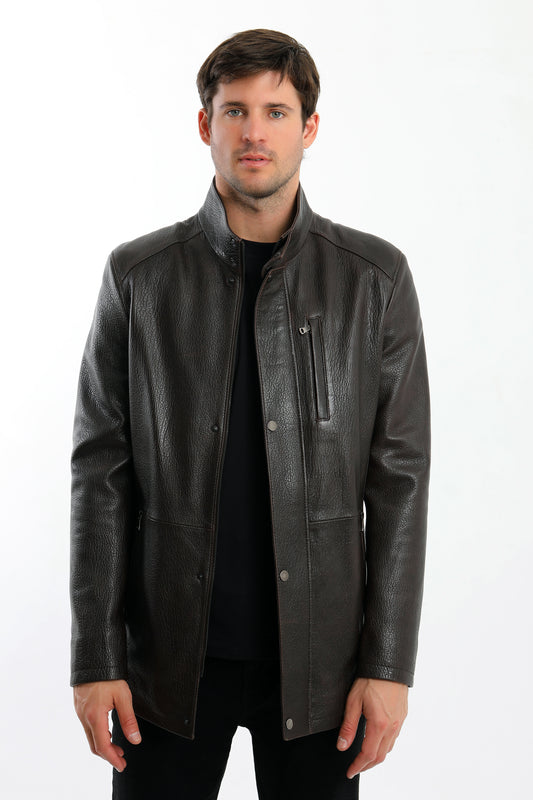 Brown Lambskin Leather Jacket