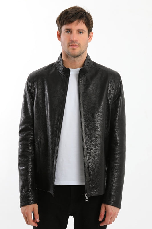 Black Lambskin Leather Jacket