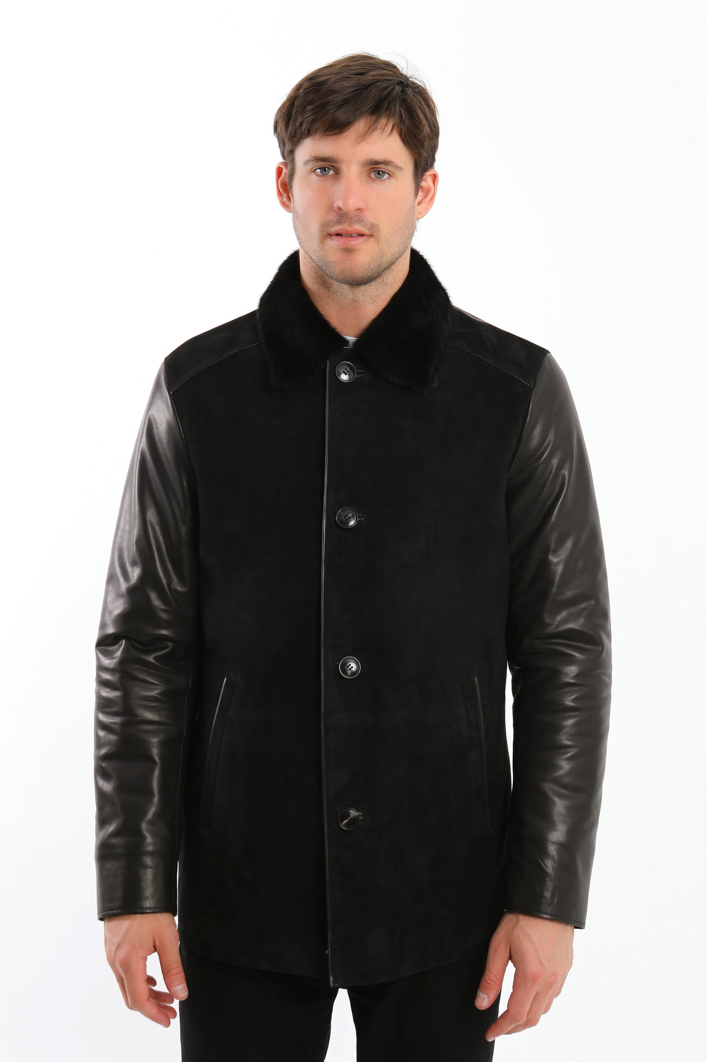 Black Sheepskin Shearling Coat
