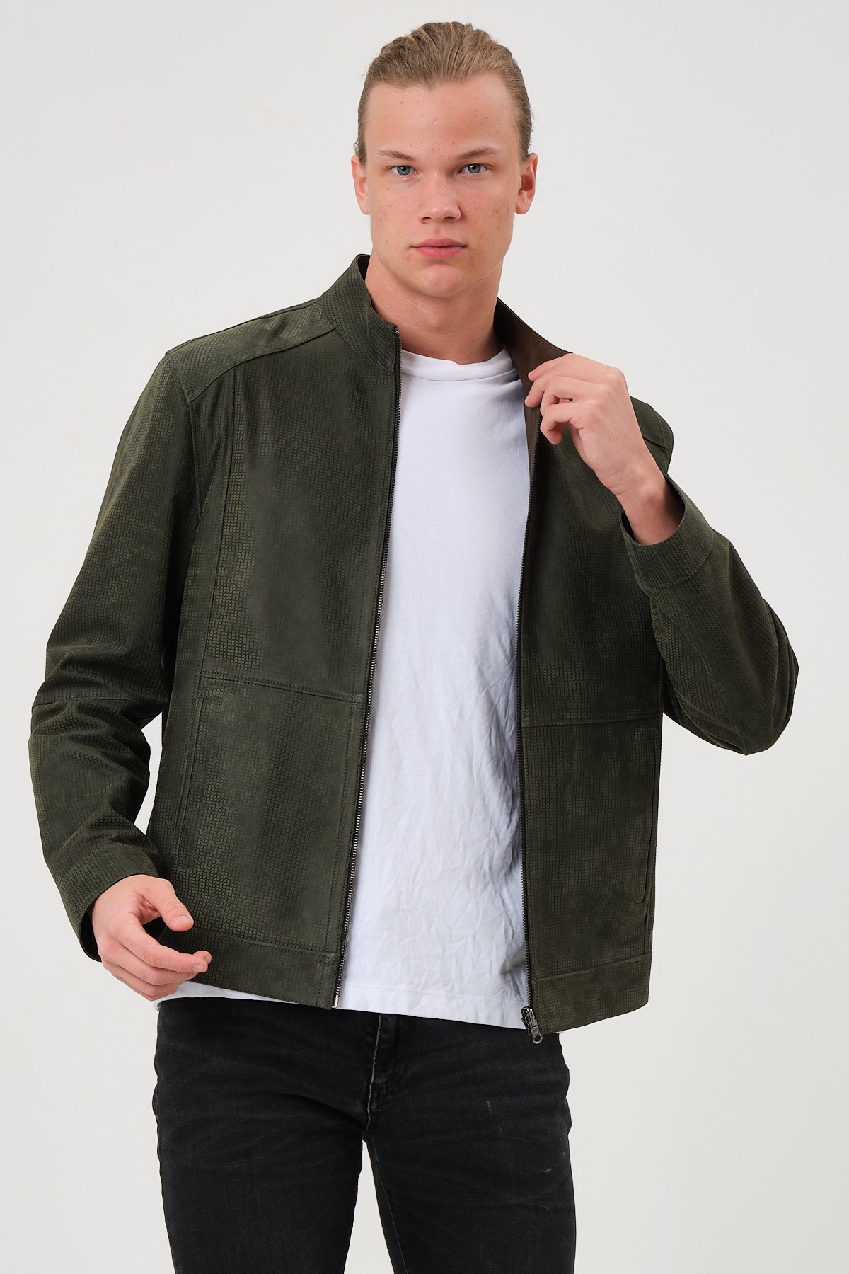Leonardo Reversible Suede Leather Jacket