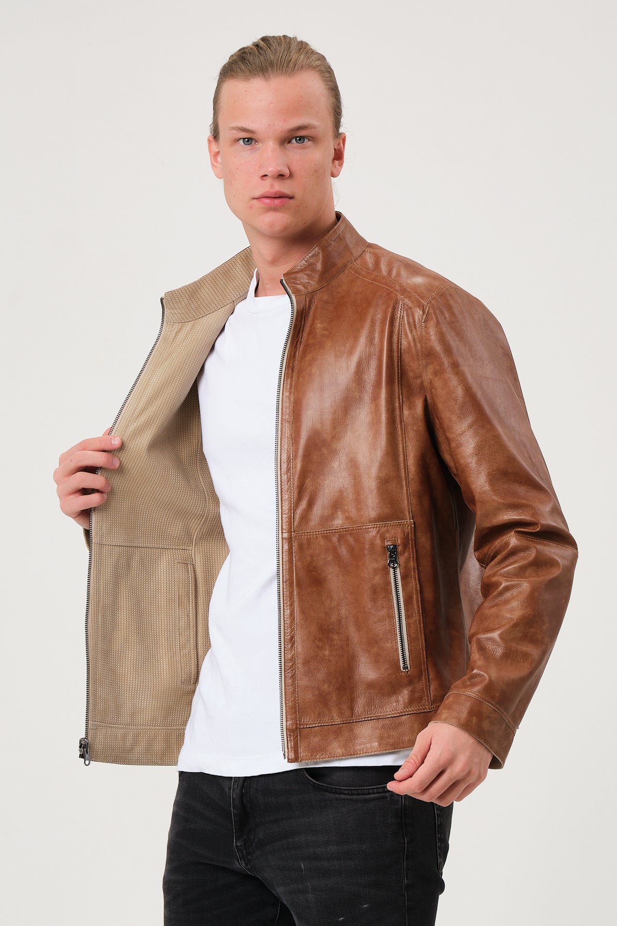 Leonardo Reversible Suede Leather Jacket