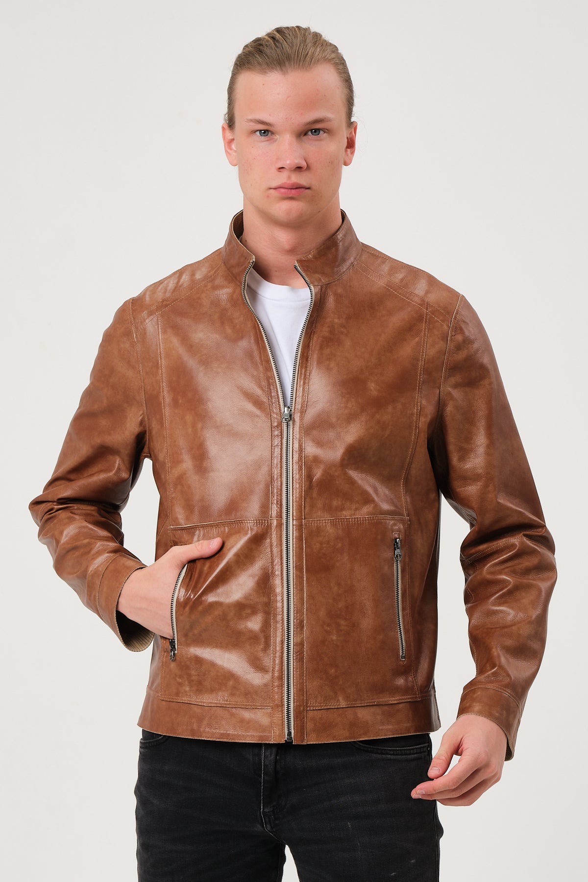Leonardo Reversible Suede Leather Jacket
