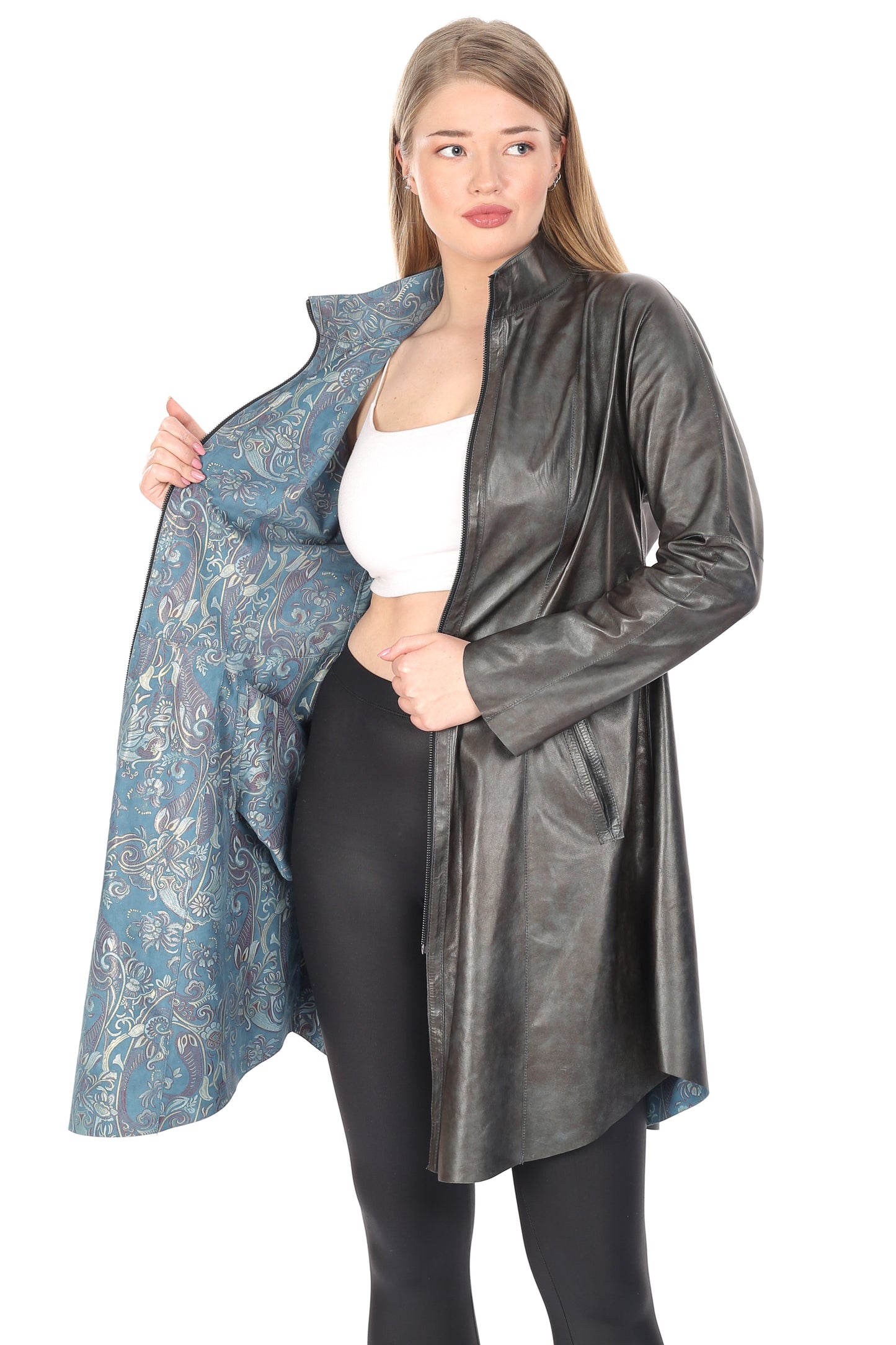 Harlee Reversible Suede Leather Jacket