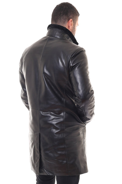 Tyler Leather Trench Coat