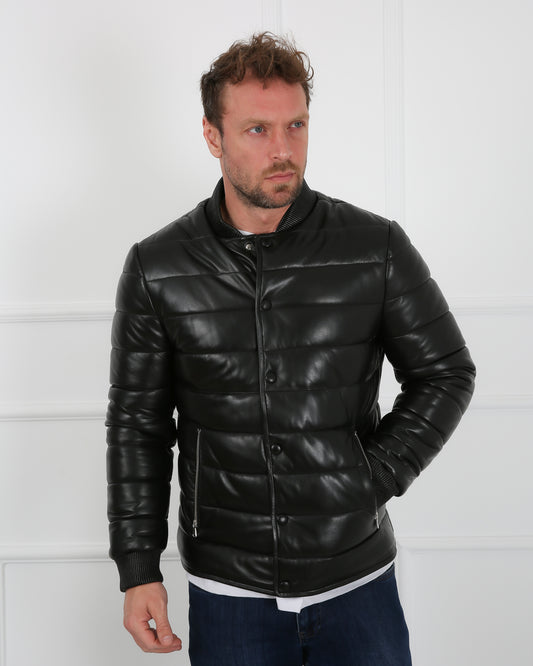 Jamir Lambskin Leather & Down Coat