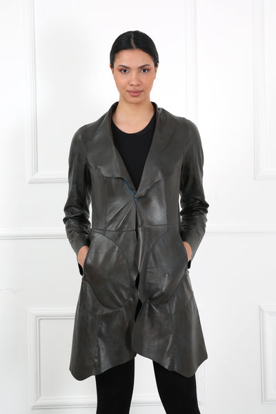 Bemused Women Reversible Leather Jacket