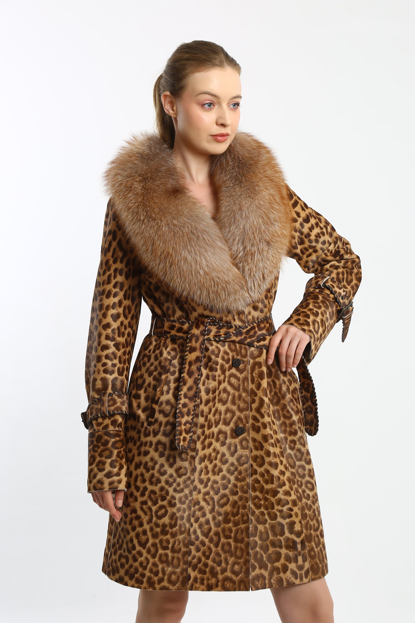 Feline Majesty Cavallino Trench Coat