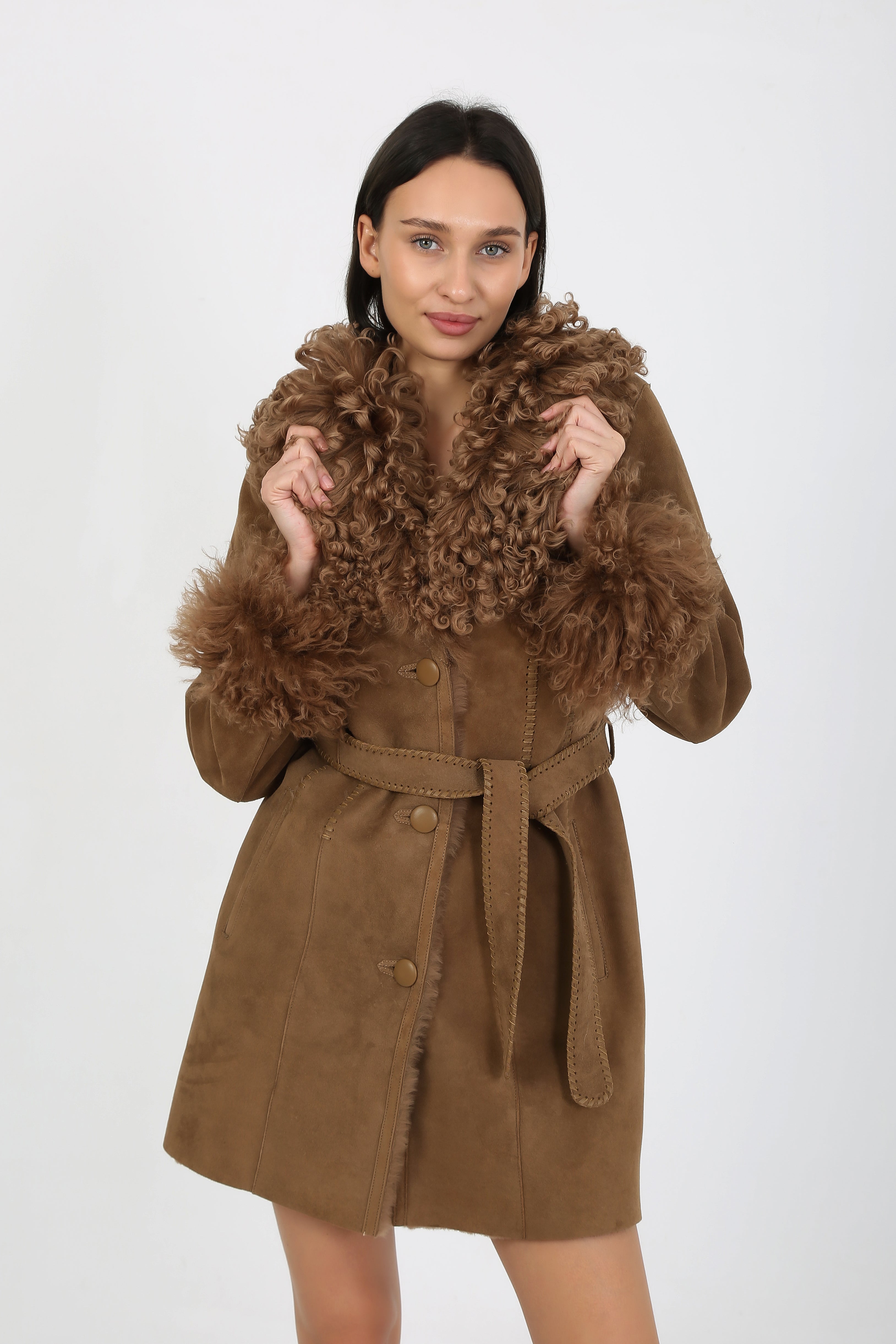ムートン・ファーコート BLANCHA TIGRADOS COAT IN SHEARLING Shearling coat in white - Blancha | Mytheresa