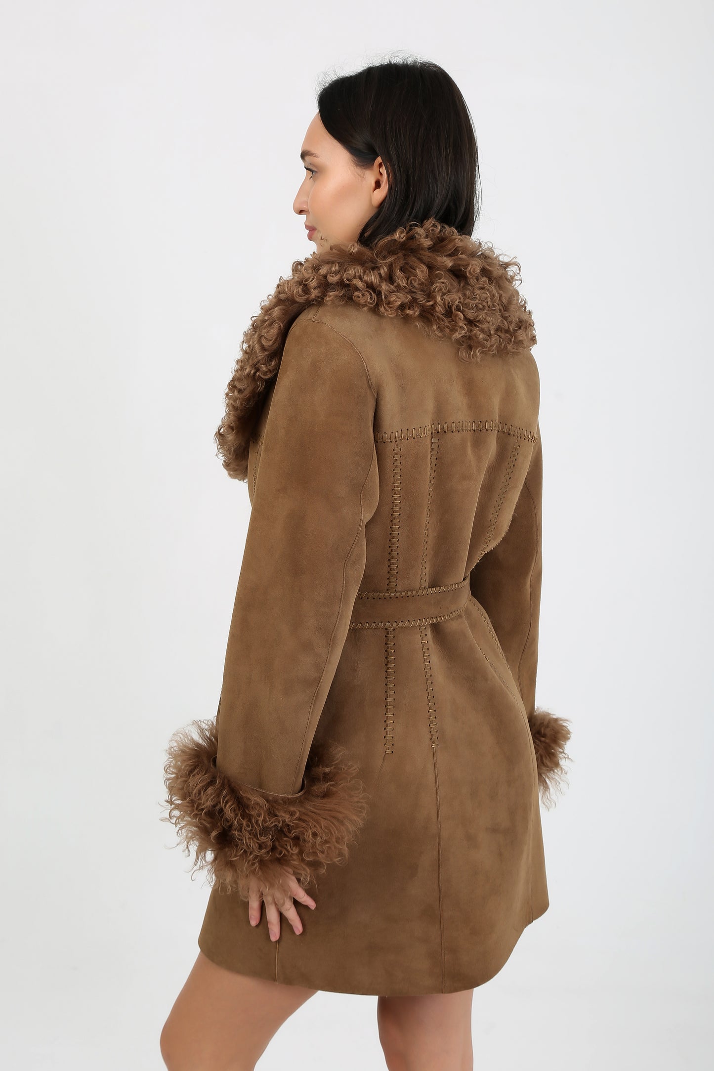 Curly Tigrado Sheepskin Shearling Coat