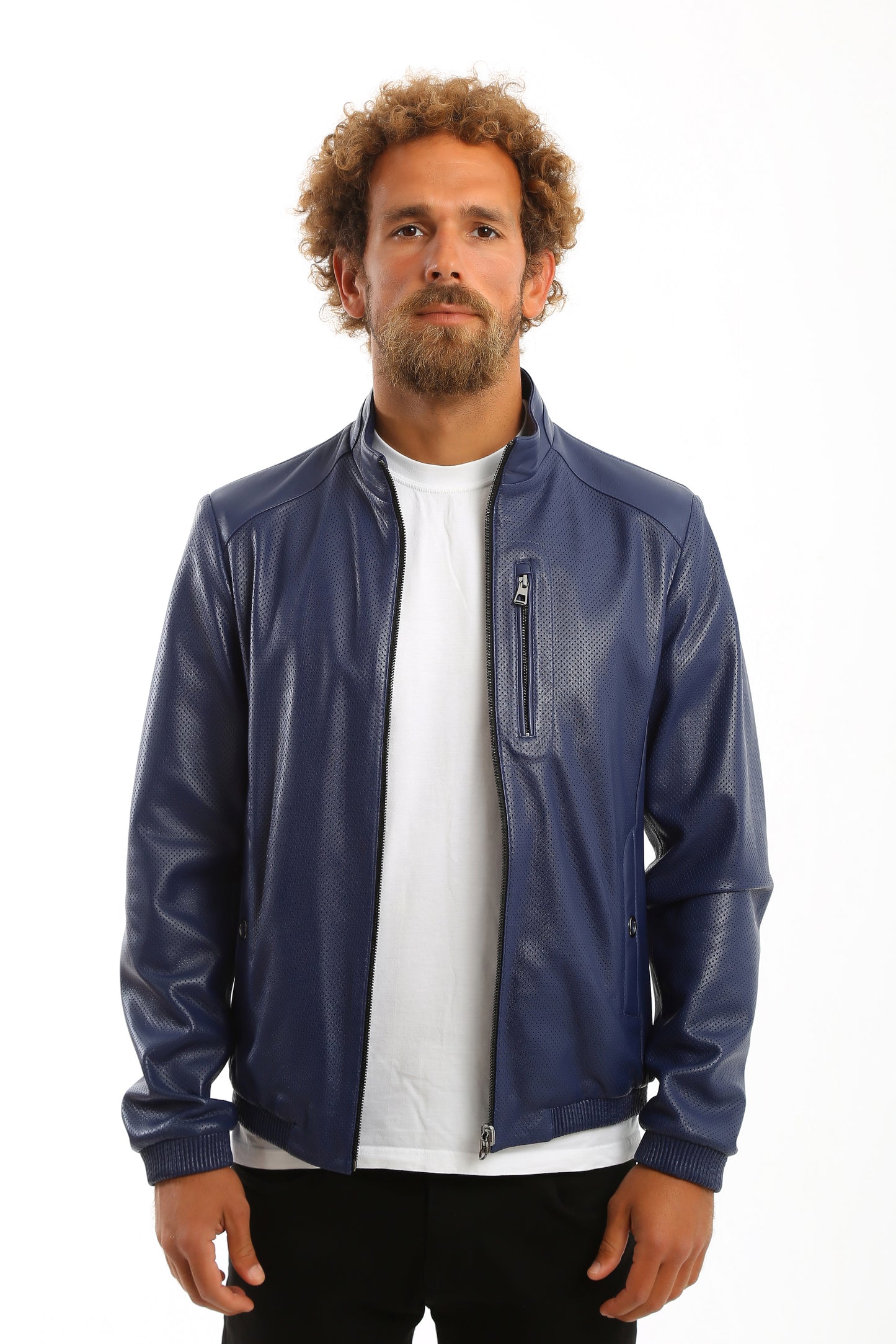 Altura Perforated Lambskin Leather Jacket