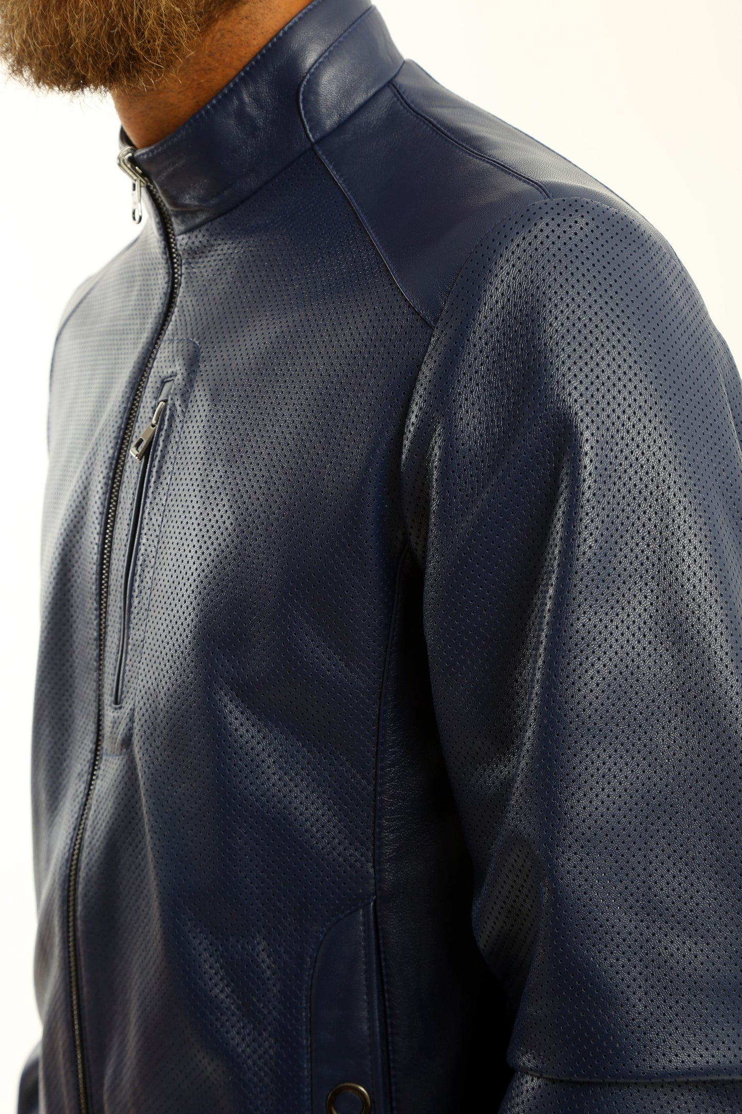 Altura Perforated Lambskin Leather Jacket