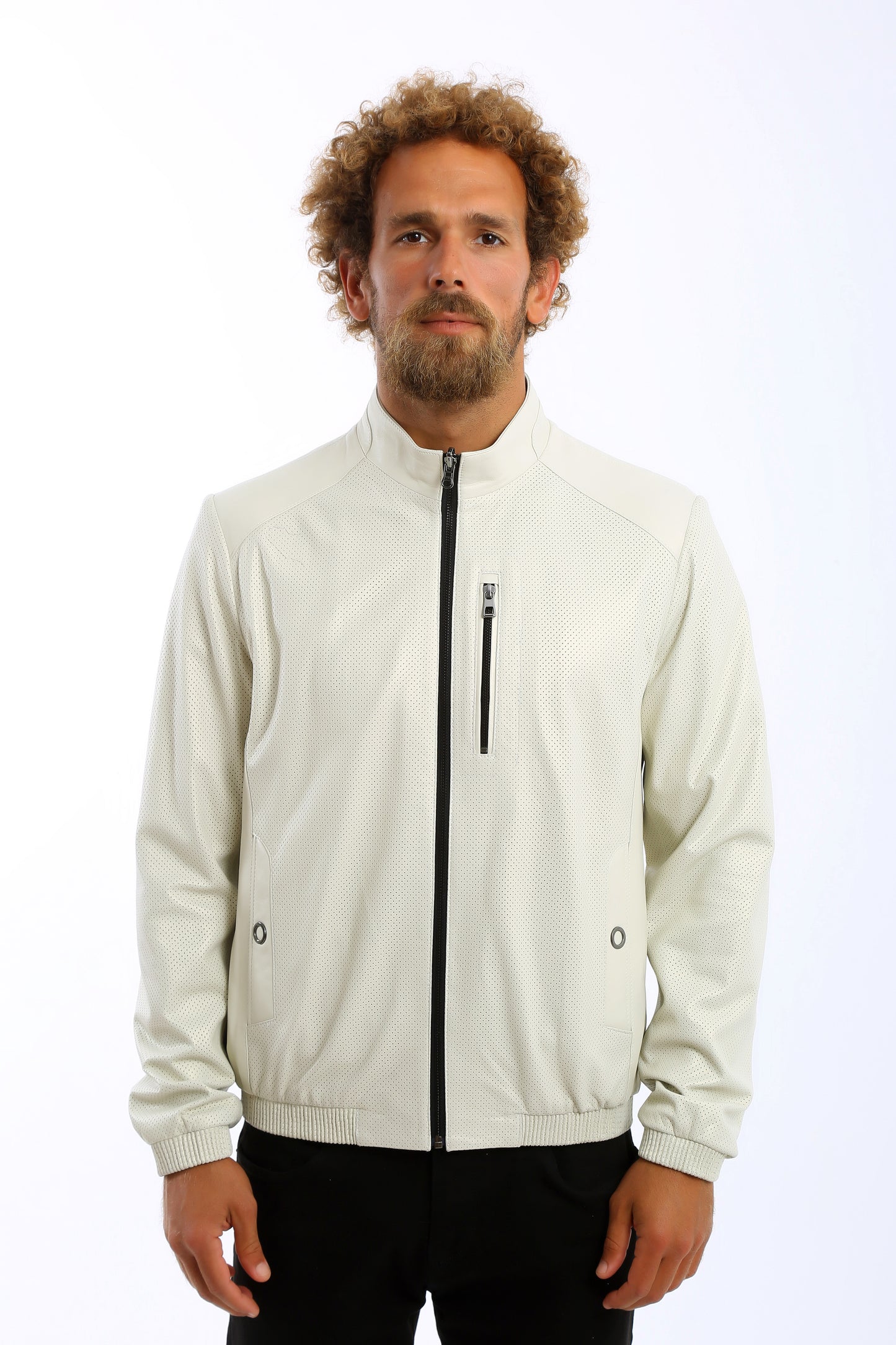 Altura Perforated Lambskin Leather Jacket