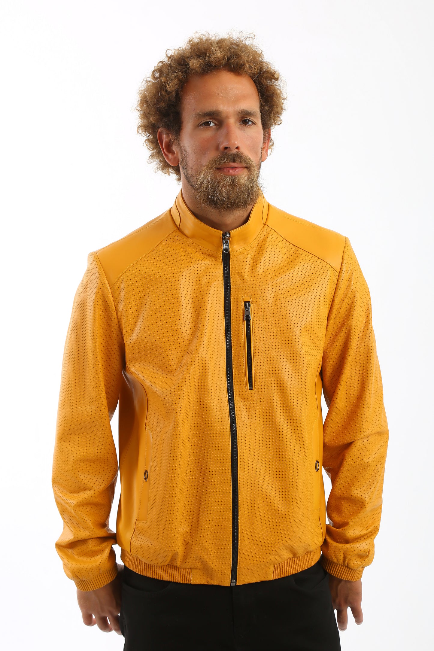 Altura Perforated Lambskin Leather Jacket