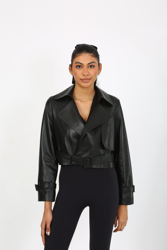 Amelia Lambskin Leather Jacket