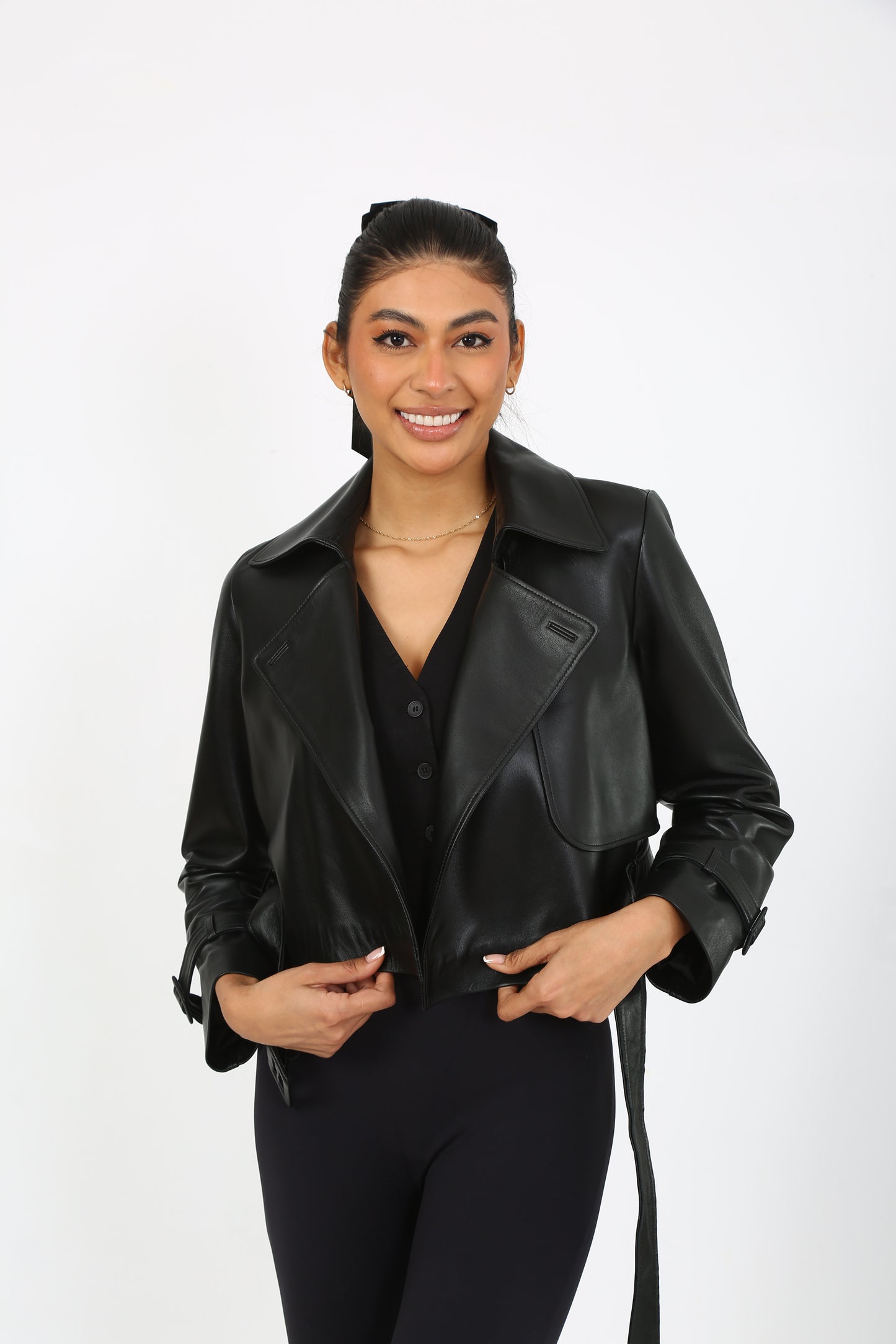 Amelia Lambskin Leather Jacket