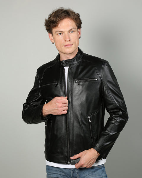 Alonzo men Leather Jacket