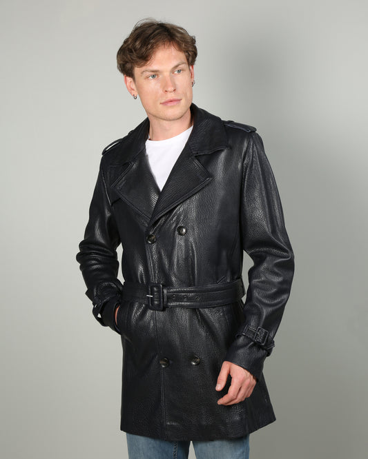 Fenno Leather Trench Coat