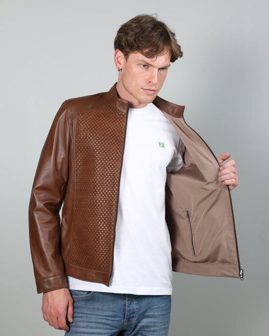 Tero Men Reversible Leather Jacket