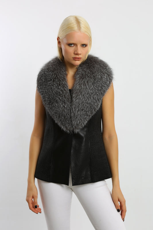 Winter's Embrace Leather Vest