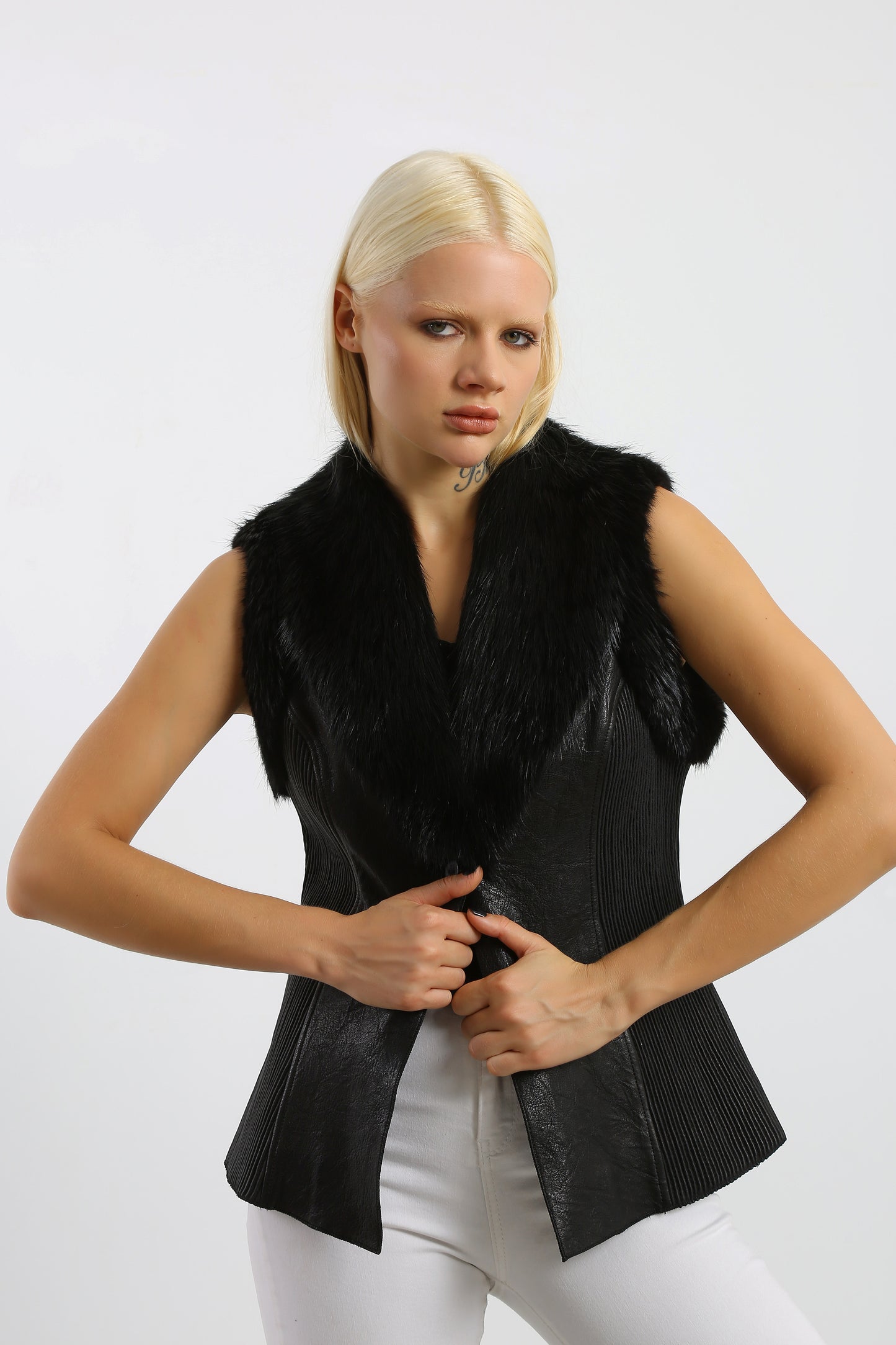 Winter's Embrace Leather Vest