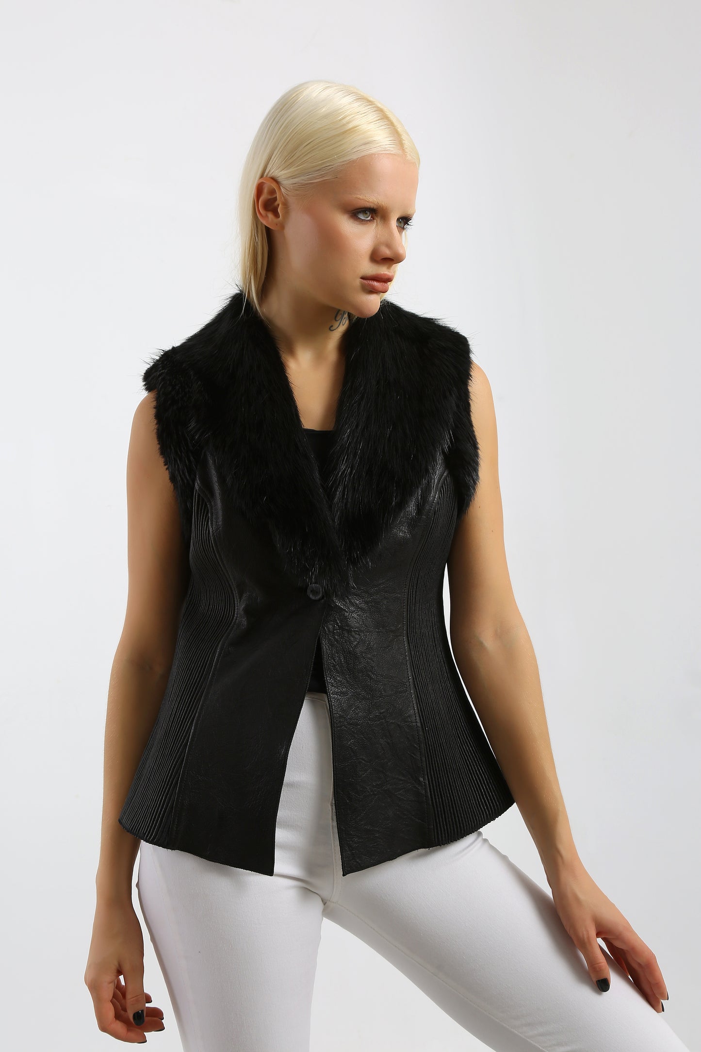 Winter's Embrace Leather Vest