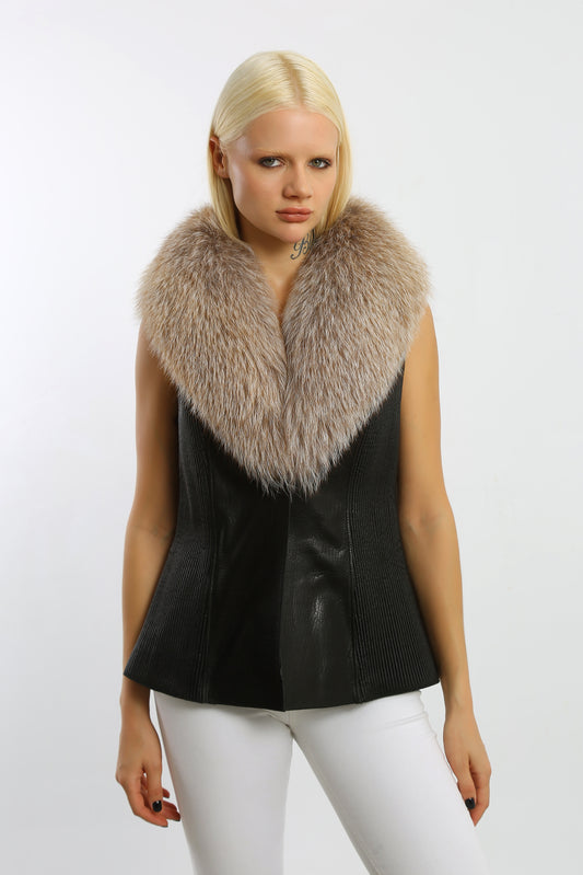 Winter's Embrace Leather Vest