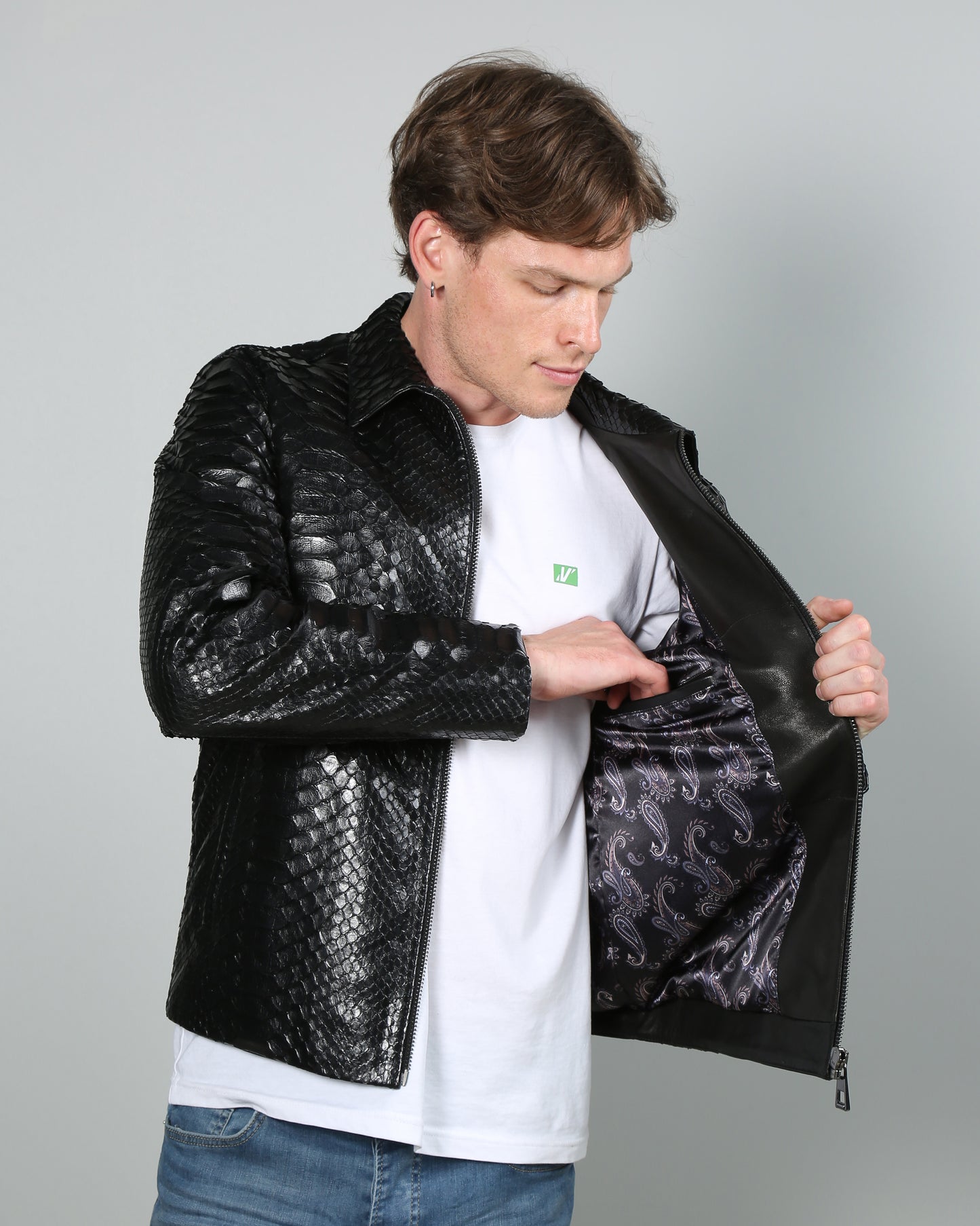 Naoki Python Skin Jacket