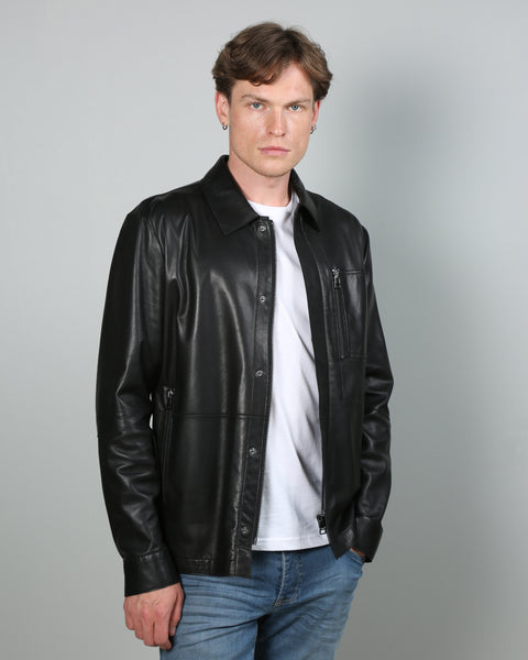 Hanska Men Leather Jacket