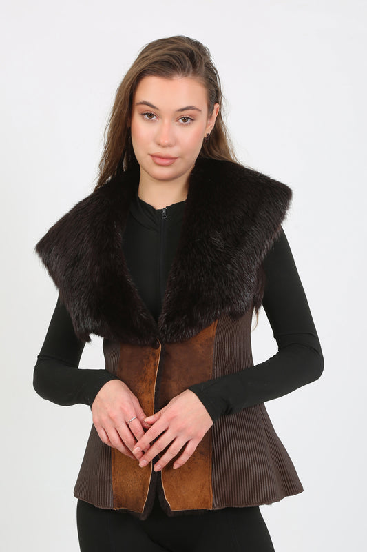 Winter's Embrace Sheepskin Shearling Vest