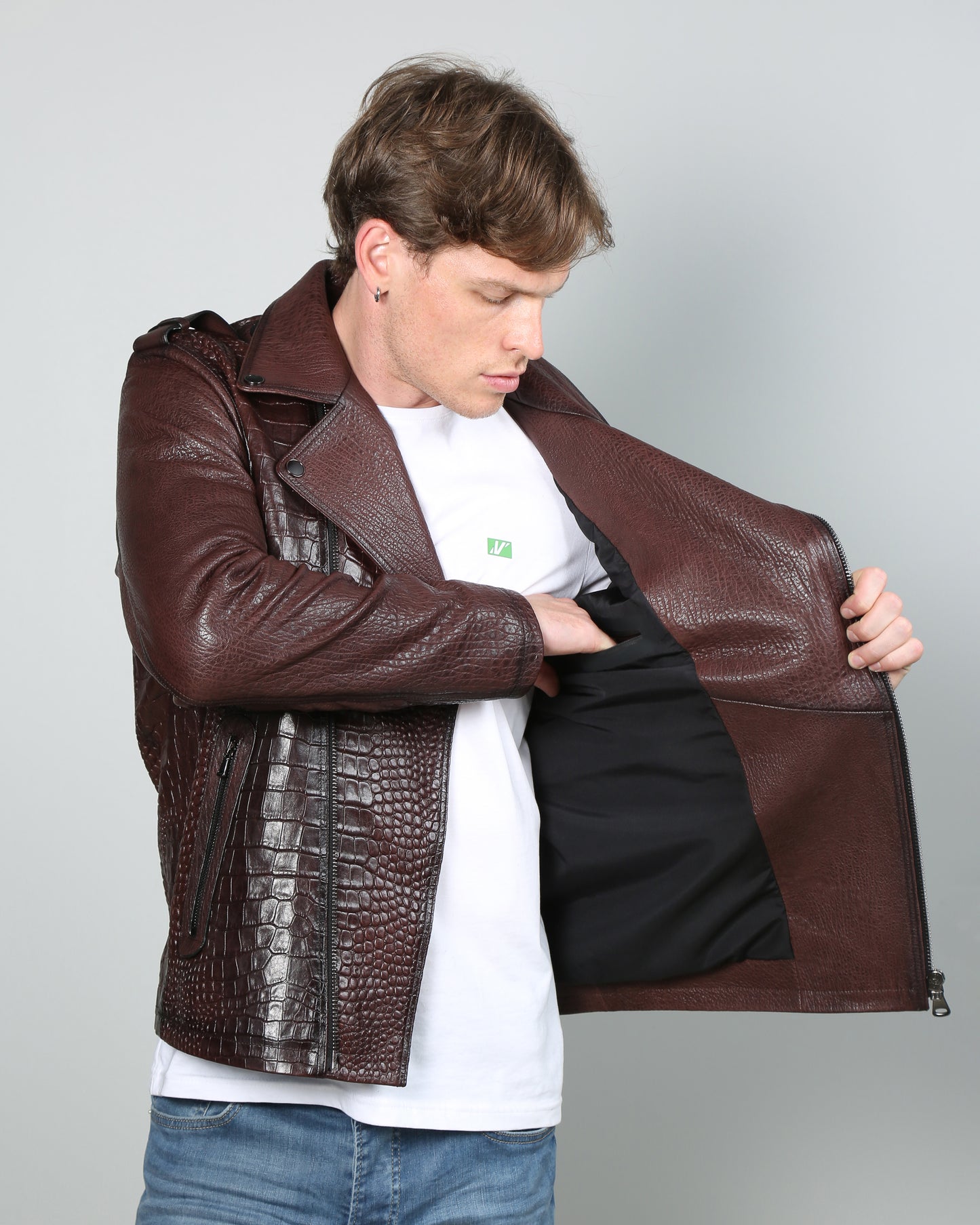 Nikan Lambskin Leather Jacket