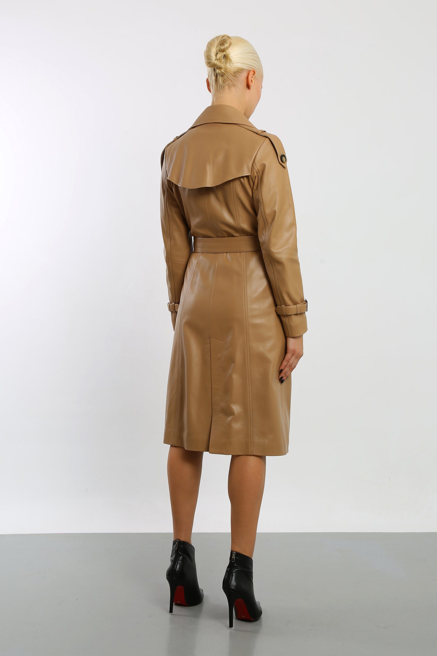 Prestige Vogue Leather Trench Coat