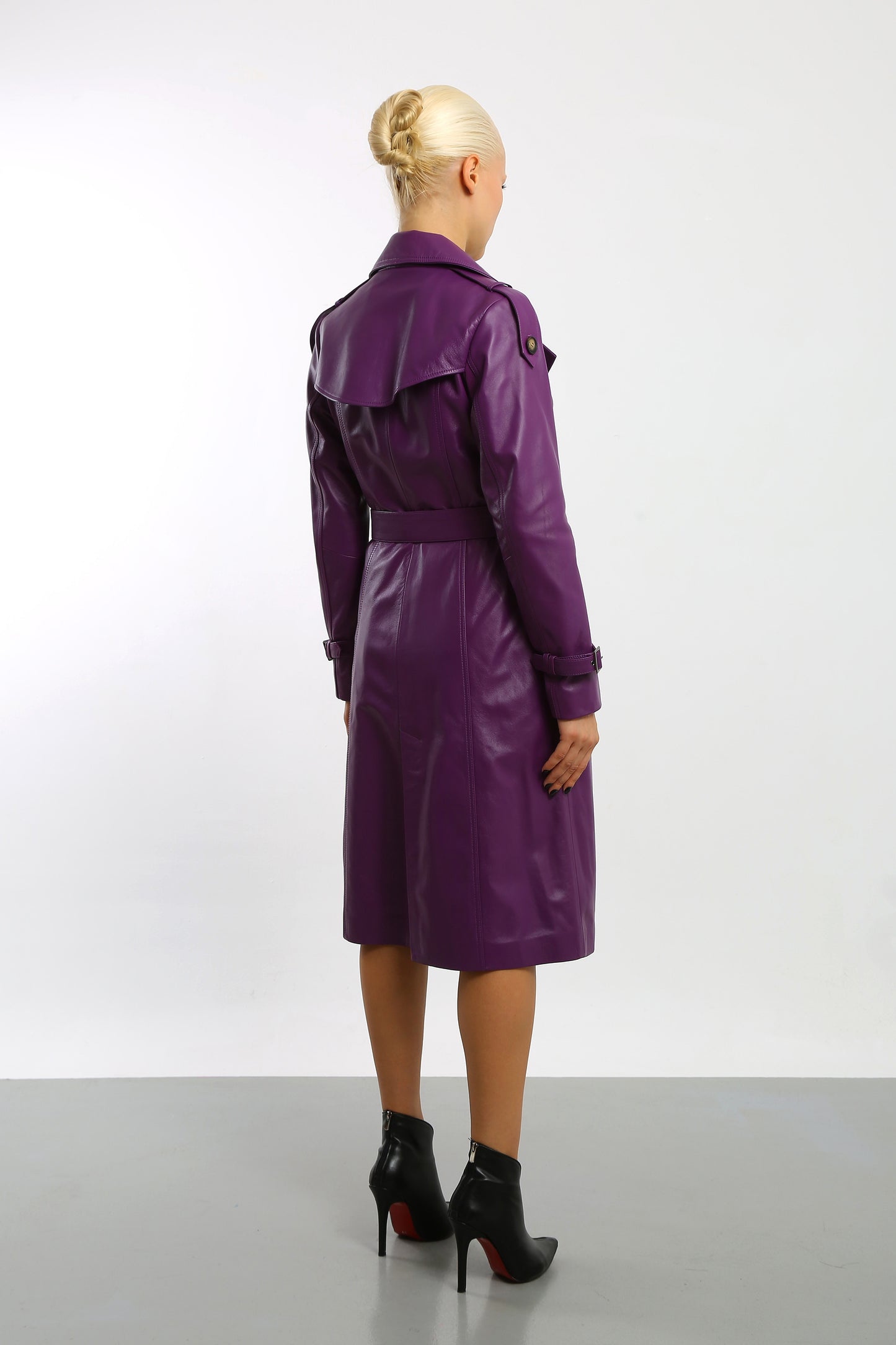 Prestige Vogue Leather Trench Coat